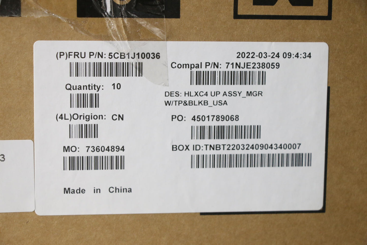 Lenovo C-Cover with Keyboard, USA English, Backlit - 5CB1J10036