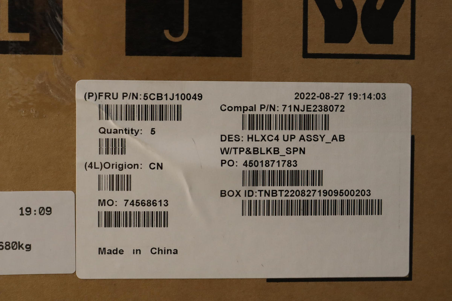 Lenovo Cover Upper Case Assembly Spa - 5CB1J10049