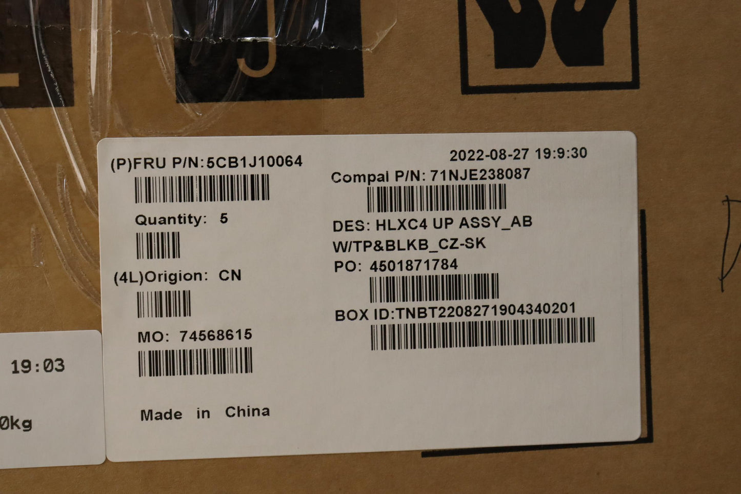 Lenovo Cover Upper Case Assembly Cze/ - 5CB1J10064