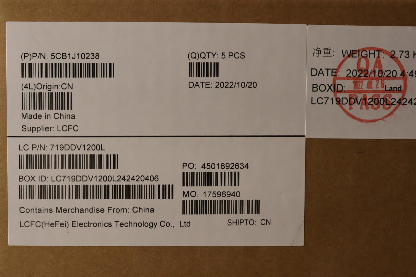 Lenovo Cover Upper Case Asmla Spa L82 - 5CB1J10238