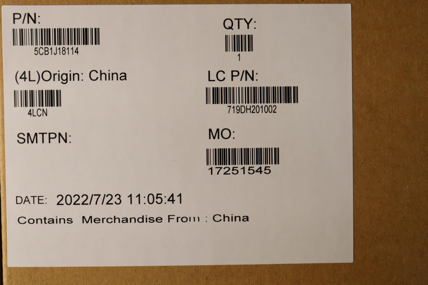 Lenovo Cover Jp610Cframewwansubassy - 5CB1J18114