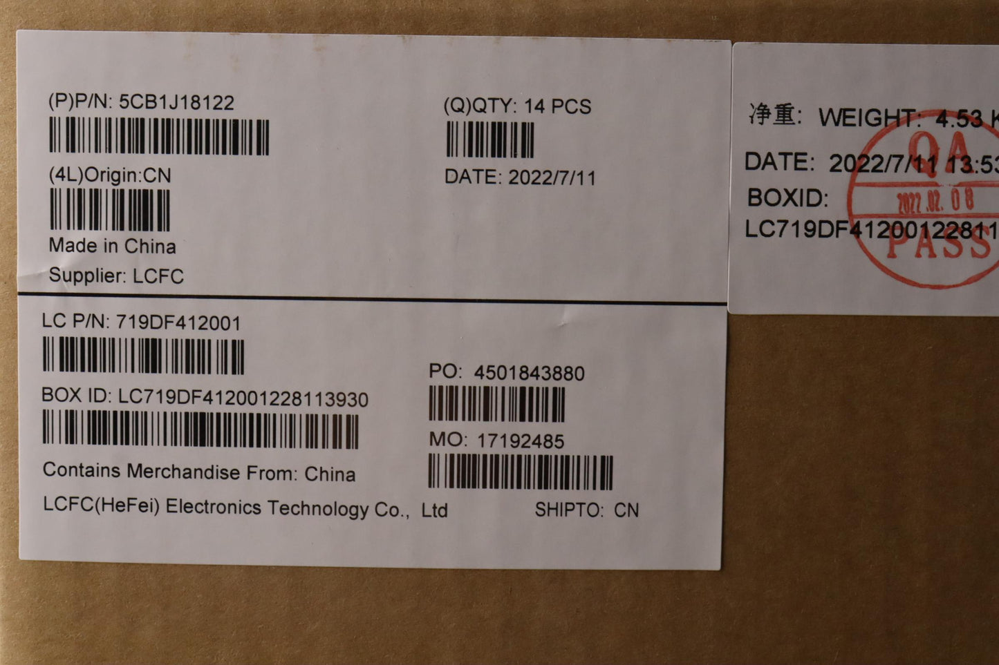 Lenovo A Cover With/Antenna,W/G - 5CB1J18122