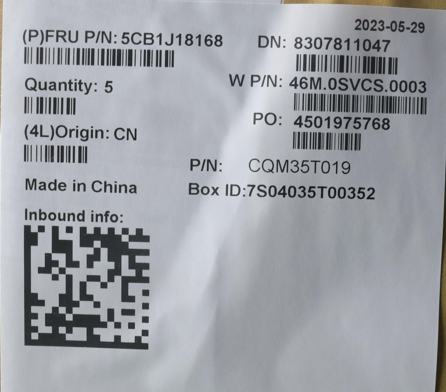 Lenovo Cover C Cover Asm Wfc Black 30 - 5CB1J18168