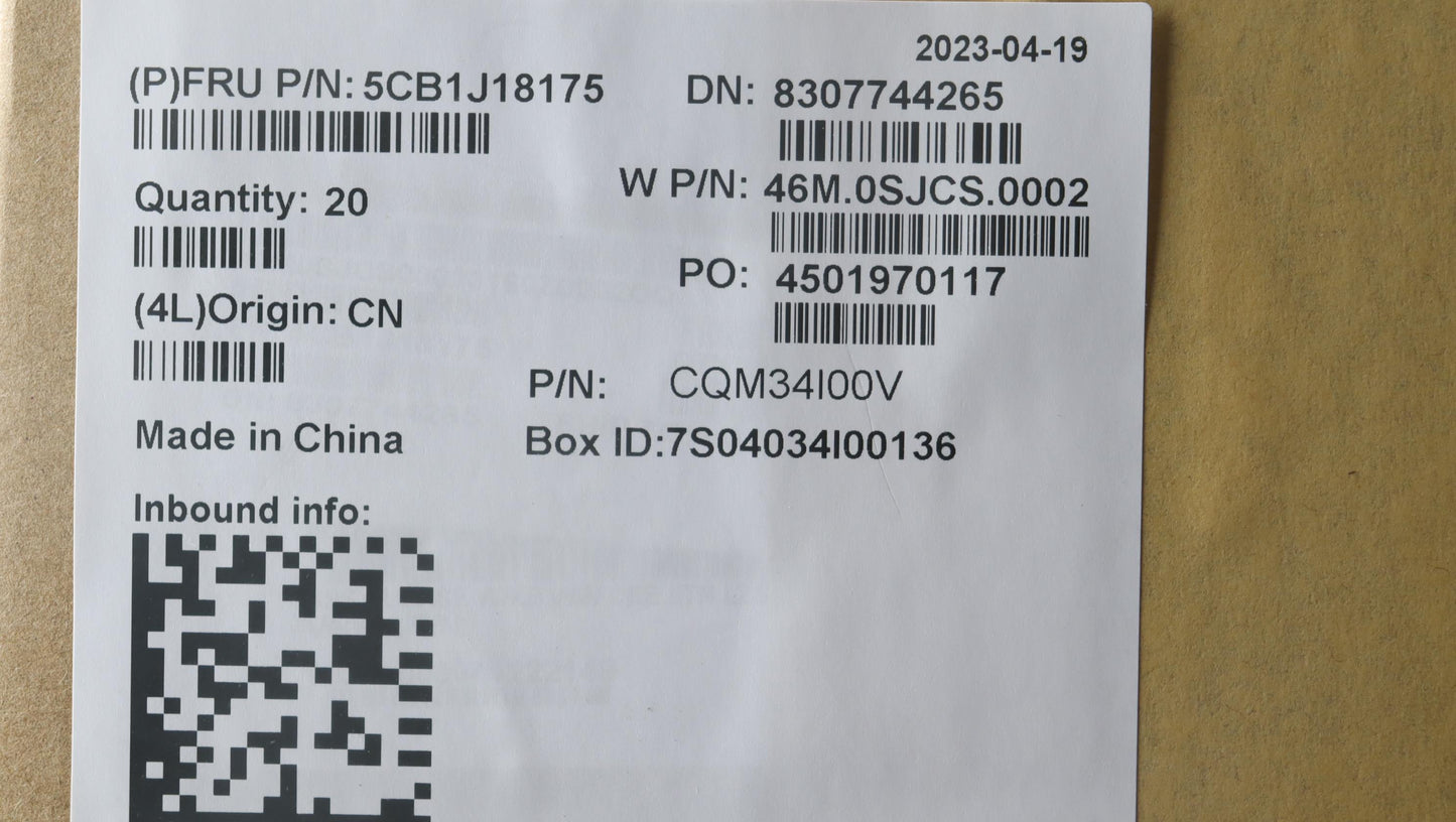 Lenovo Cover Fruacov,Asm,Plas,3.0T,Ir - 5CB1J18175