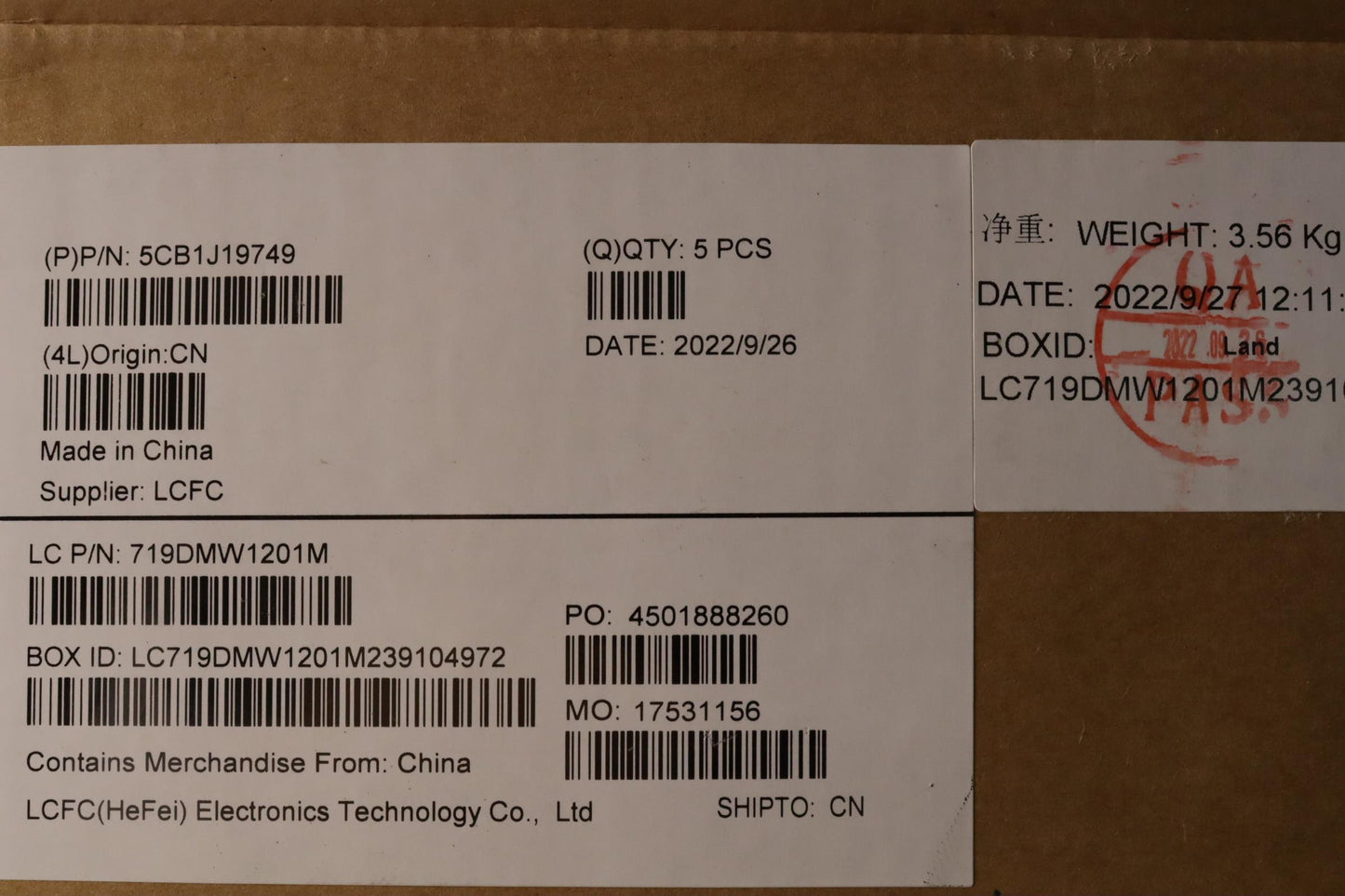 Lenovo Cover Upper Case Asmeuro Eng L - 5CB1J19749