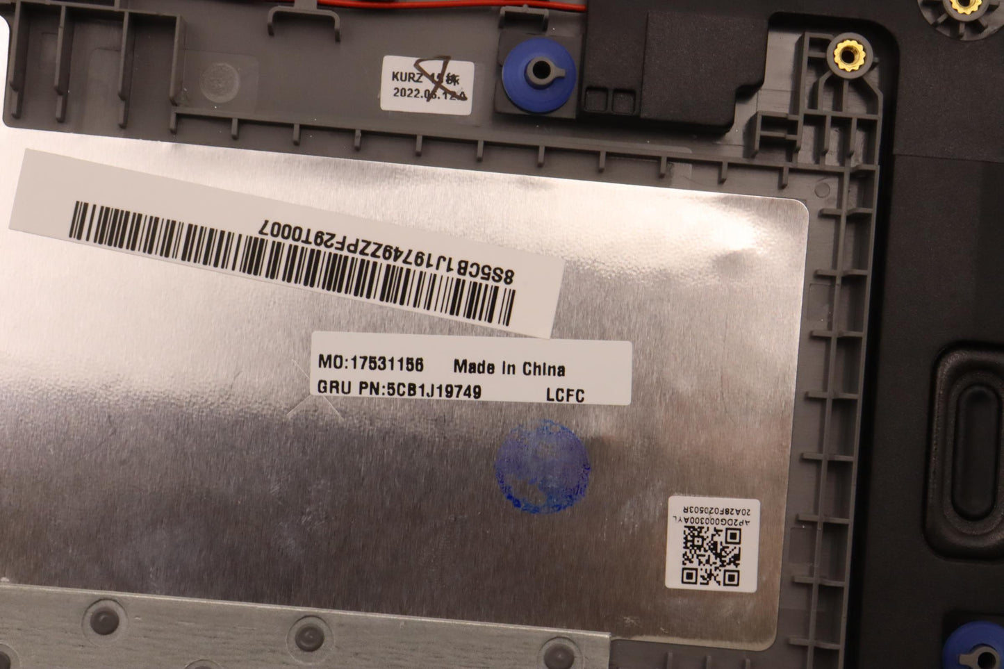 Lenovo Cover Upper Case Asmeuro Eng L - 5CB1J19749