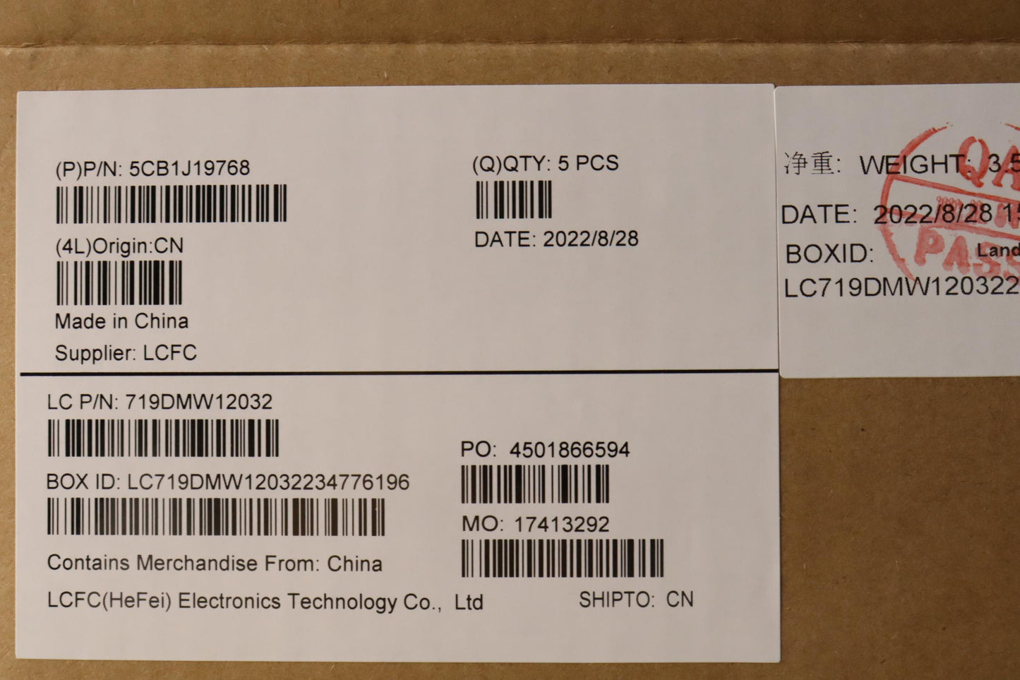 Lenovo Cover Upper Case Asmtc L82V7 N - 5CB1J19768