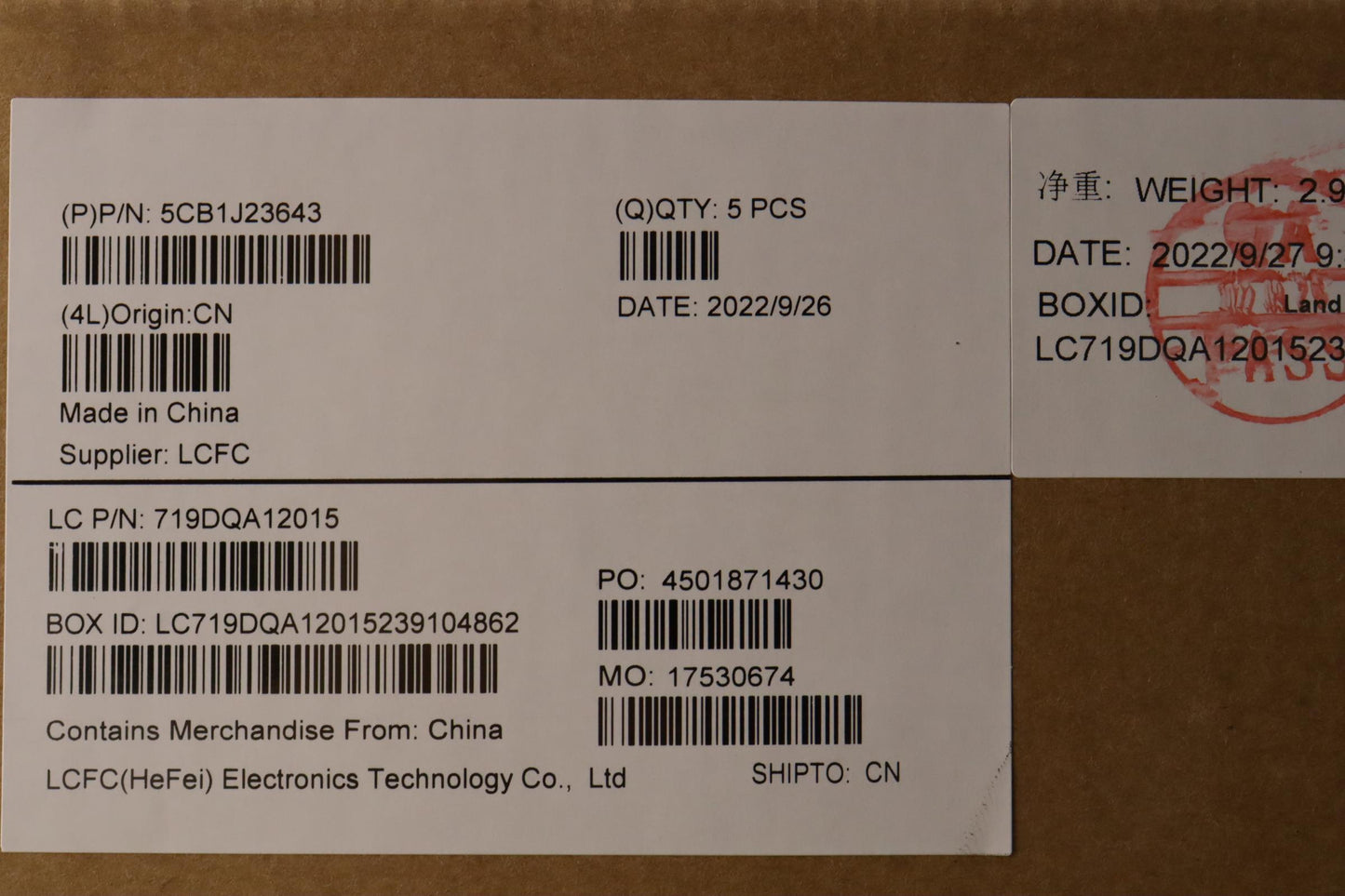 Lenovo Cover Upper Case Asmeuro Eng L - 5CB1J23643