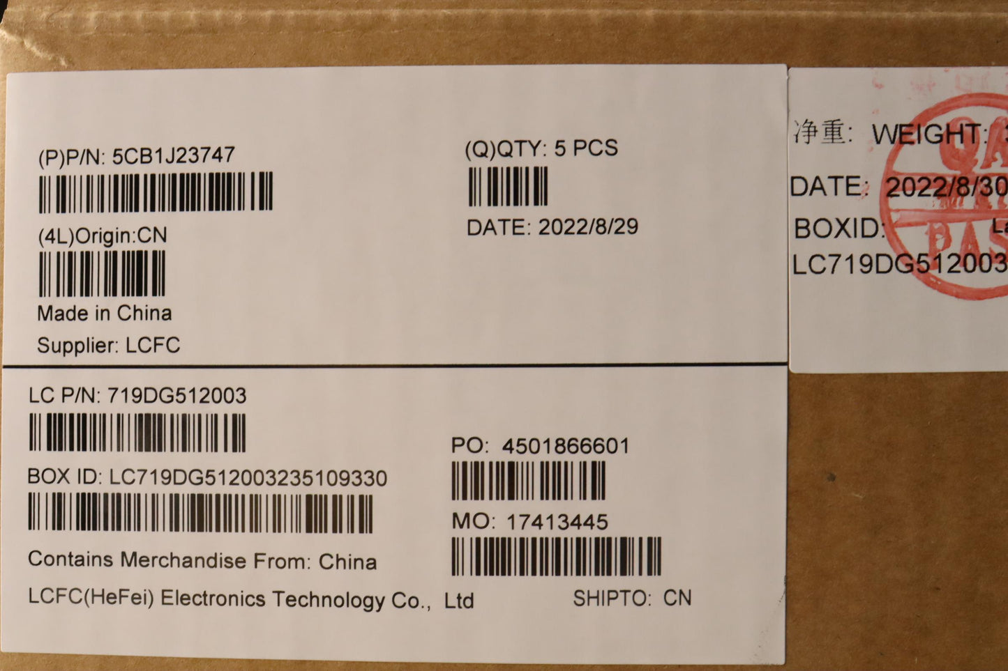 Lenovo Cover Upper Case Asmpor L21Ek - 5CB1J23747