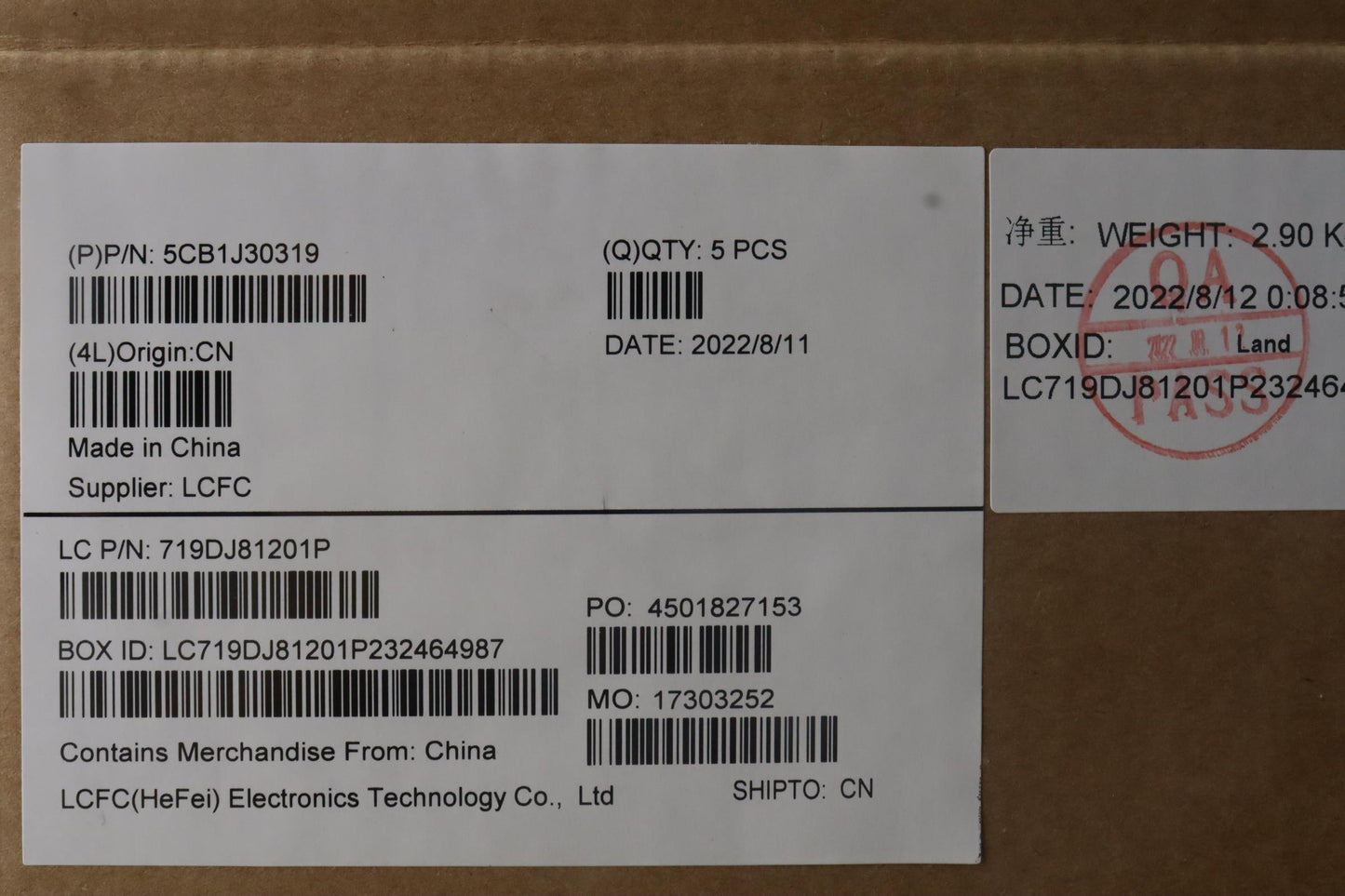 Lenovo Cover Upper Case Asmspal82Tkug - 5CB1J30319