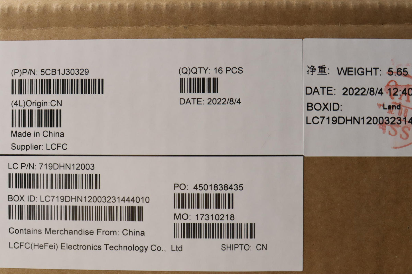 Lenovo Cover Lcd Cover L82Tkmlr Dt Yg - 5CB1J30329