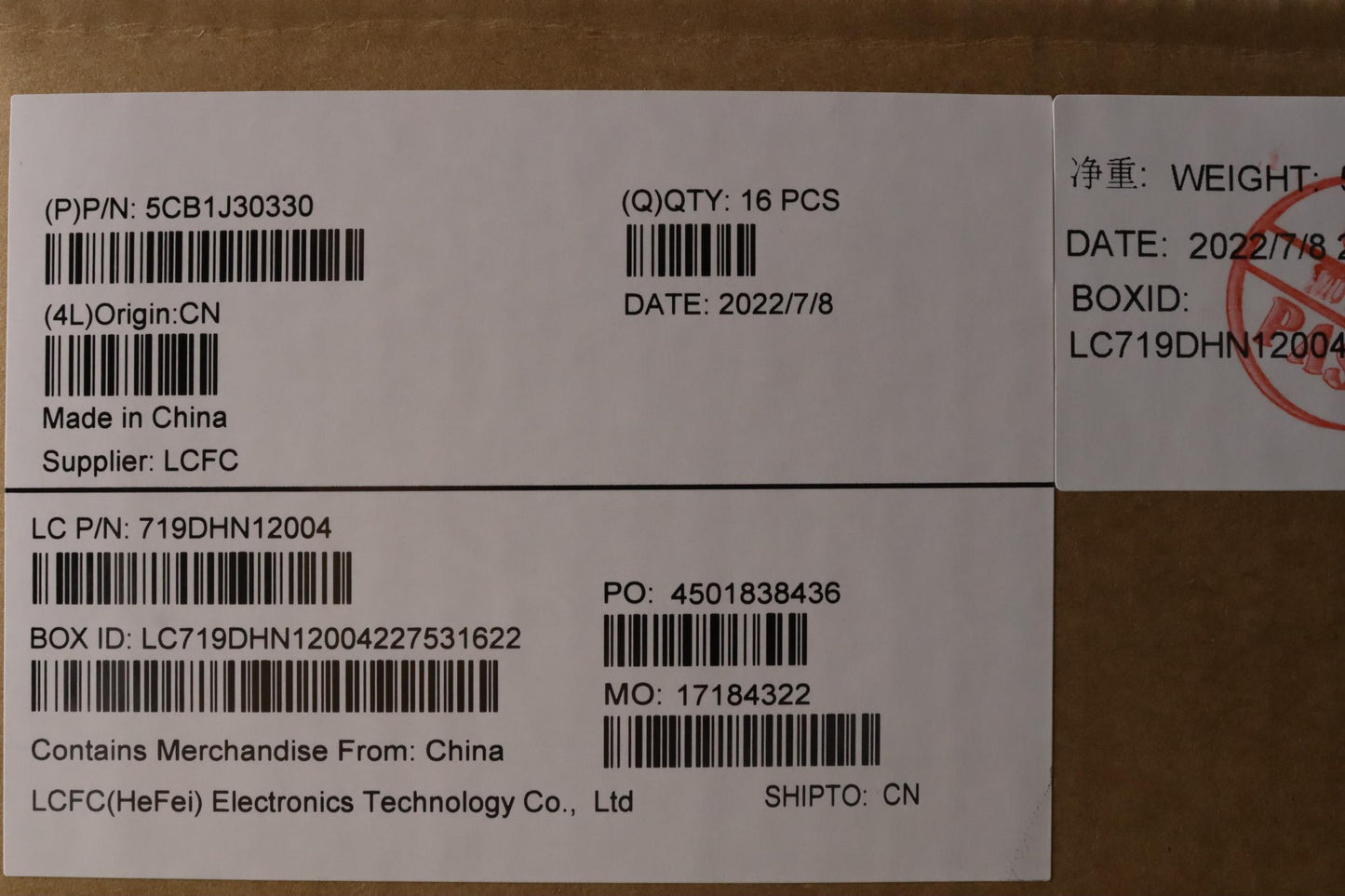 Lenovo Cover Lcd Cover L82Tkgls Dt Yg - 5CB1J30330