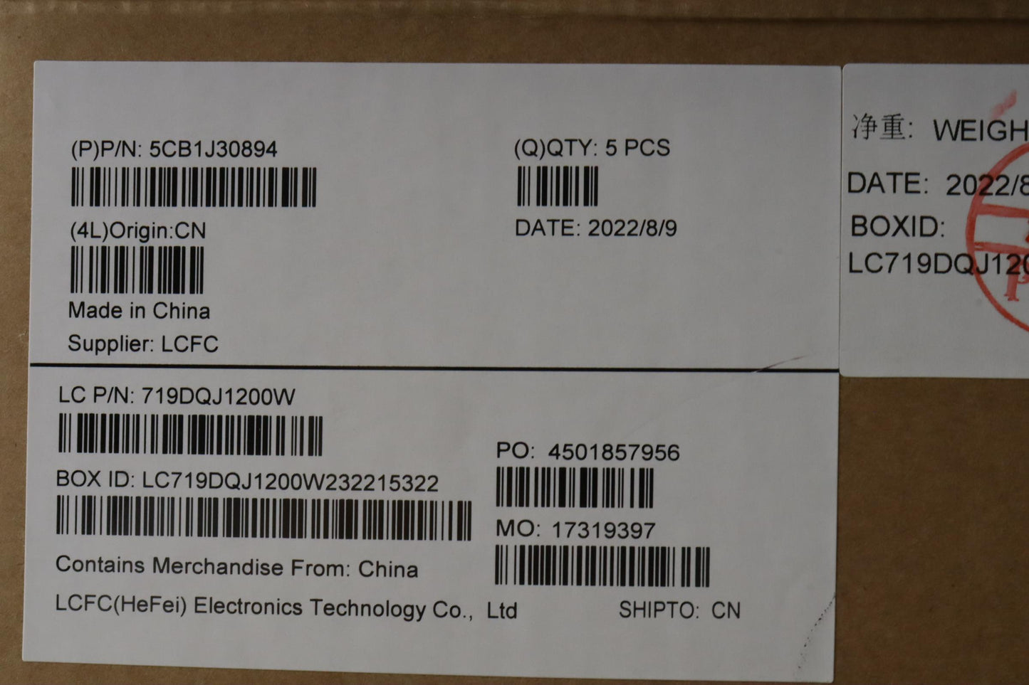 Lenovo Cover Upper Case Asmla Spa L82 - 5CB1J30894