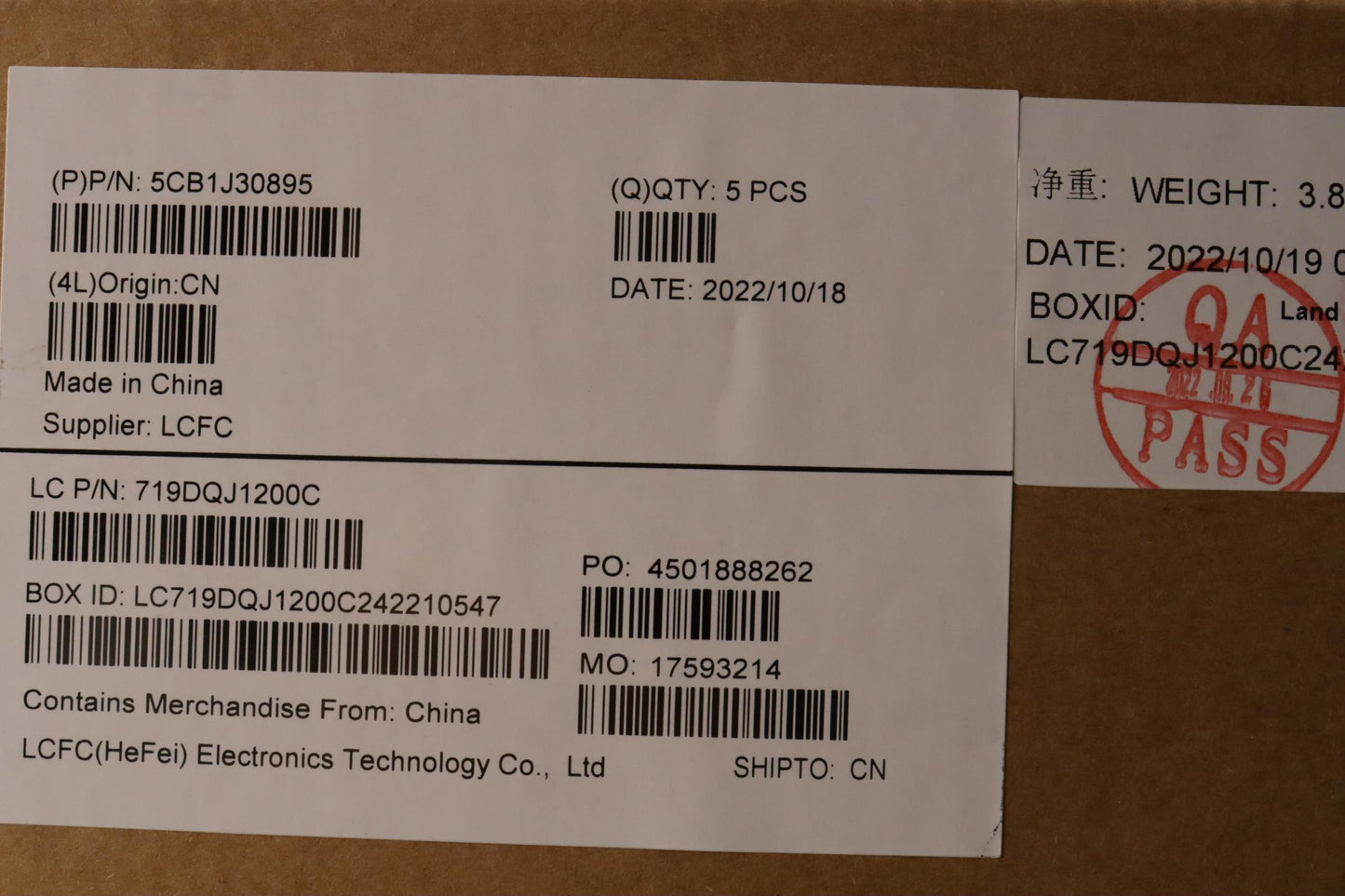 Lenovo Cover Upper Case Asmnordic L82 - 5CB1J30895