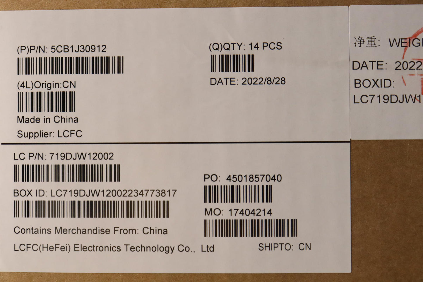 Lenovo Cover Lcd Cover L82U9 Ug Touch - 5CB1J30912