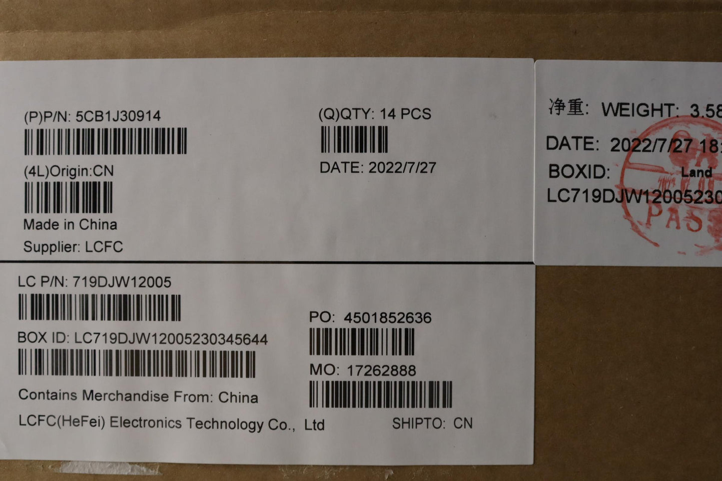 Lenovo Cover Lcd Cover L82U9 Og Touch - 5CB1J30914