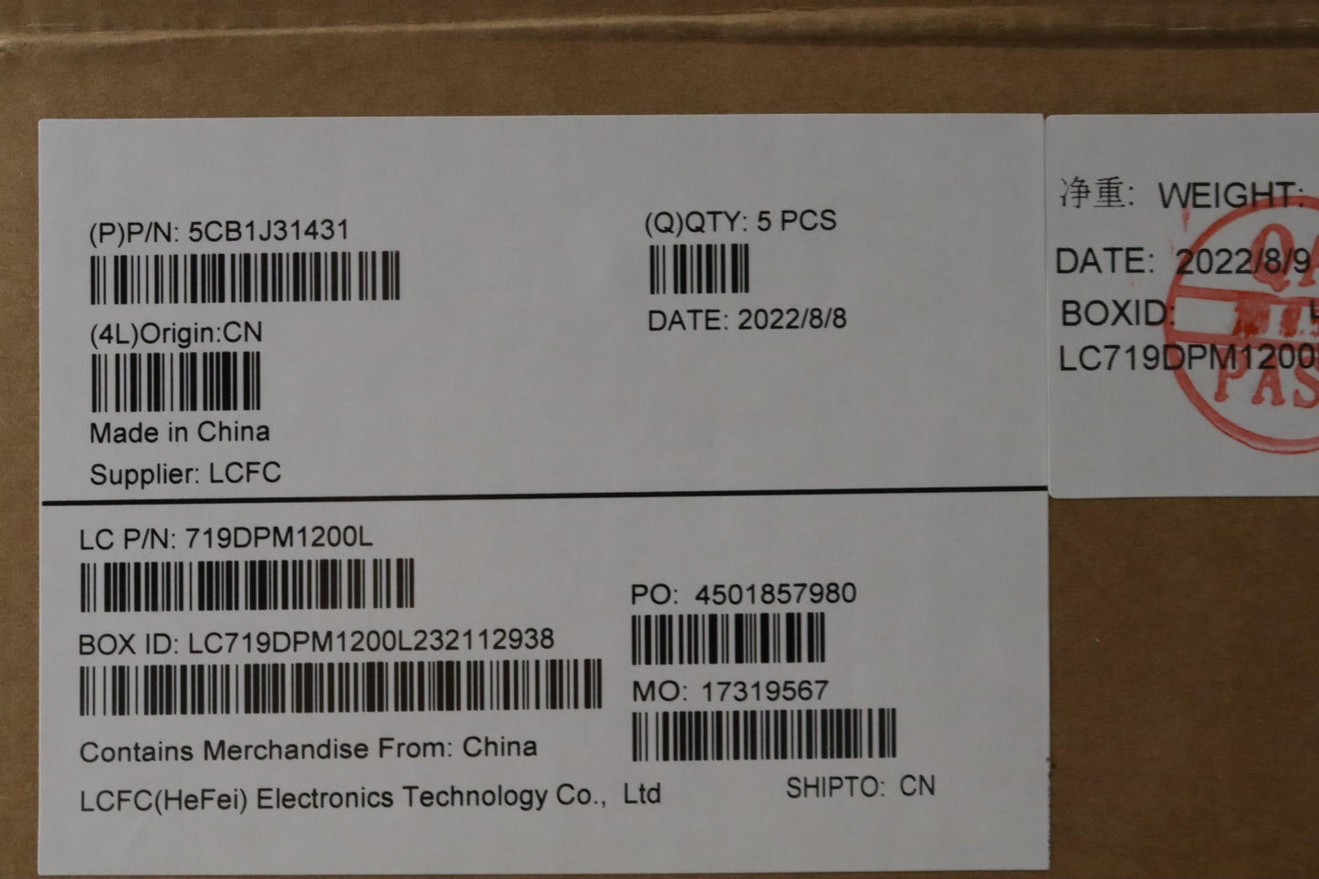 Lenovo Cover Upper Case Asmla Spa L82 - 5CB1J31431