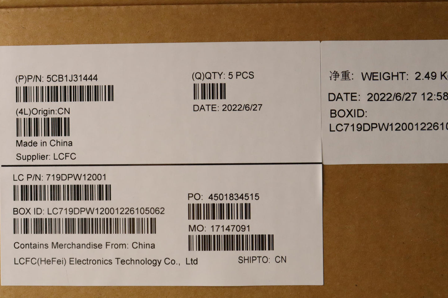 Lenovo Lower Case Cover - 5CB1J31444