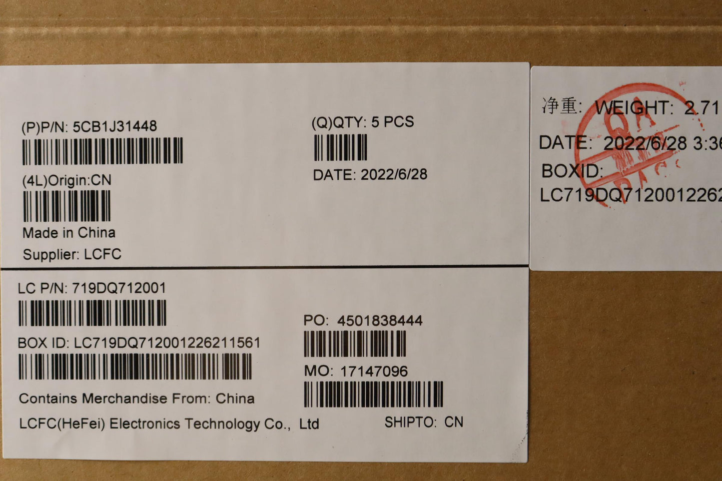 Lenovo LCD Cover L82TD, Standard - 5CB1J31448