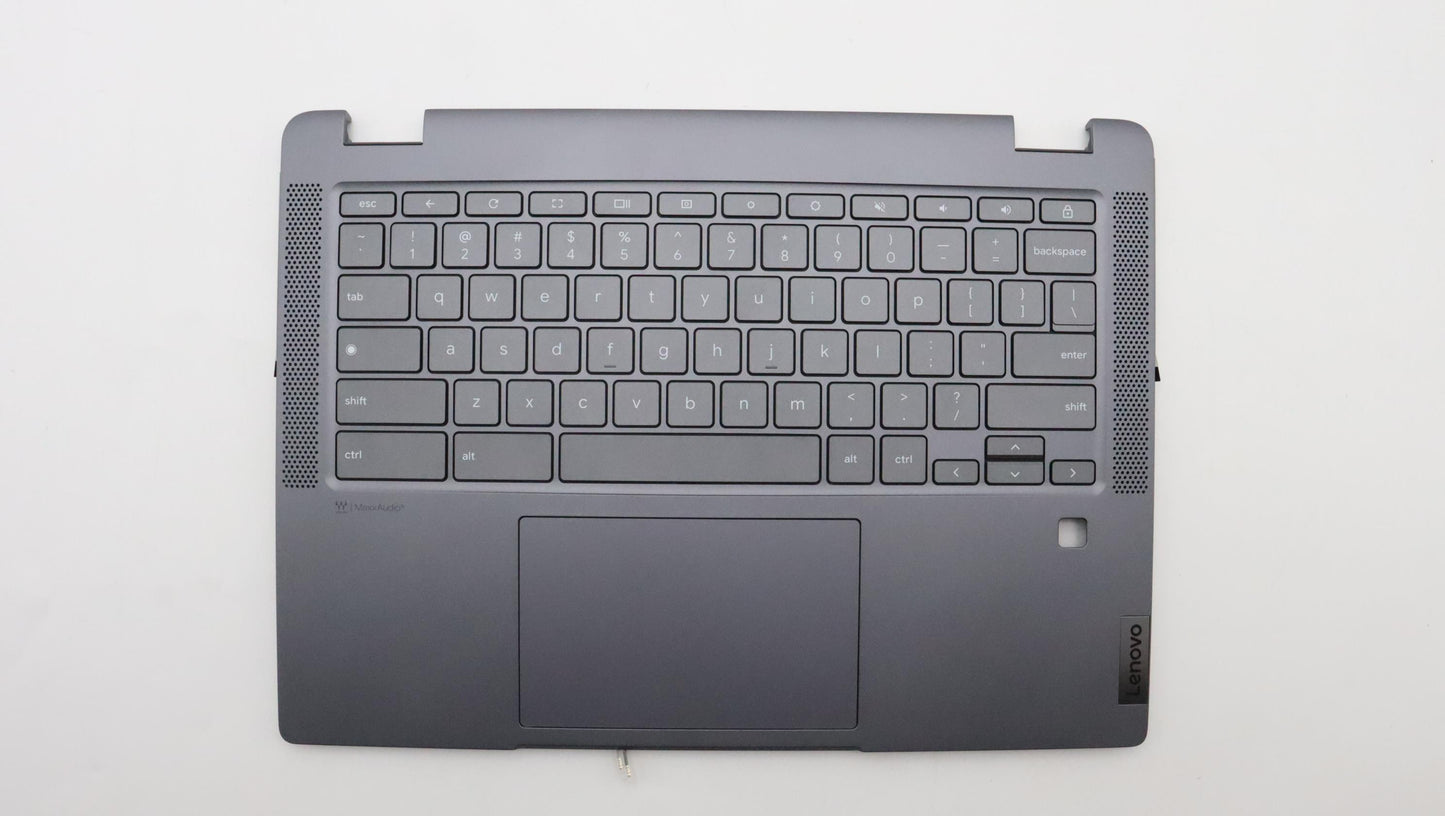 Lenovo C-Cover with Keyboard, USA English Layout, Storm Grey, Backlit, Fingerprint - 5CB1J35709