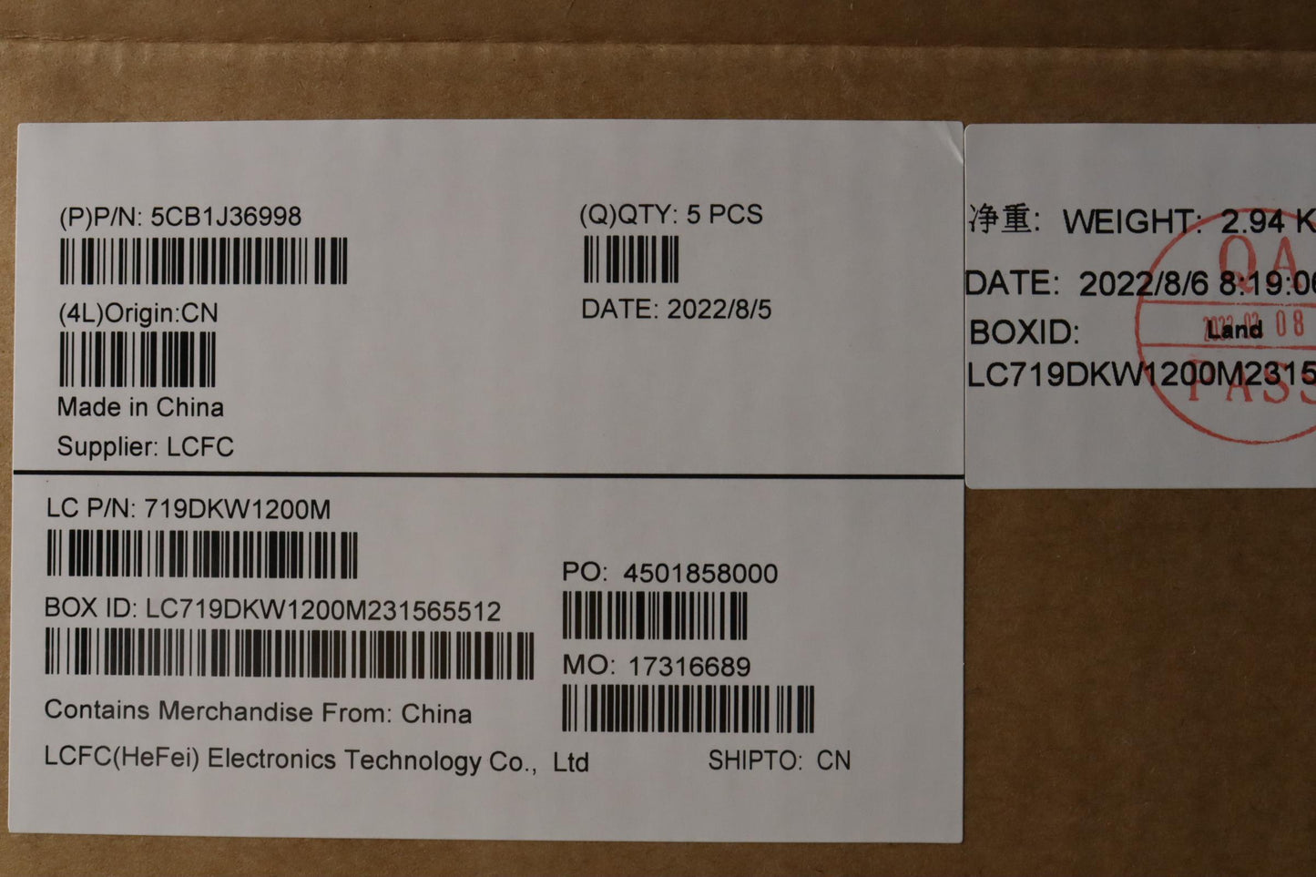 Lenovo Cover Upper Case Asmeuro Eng L - 5CB1J36998