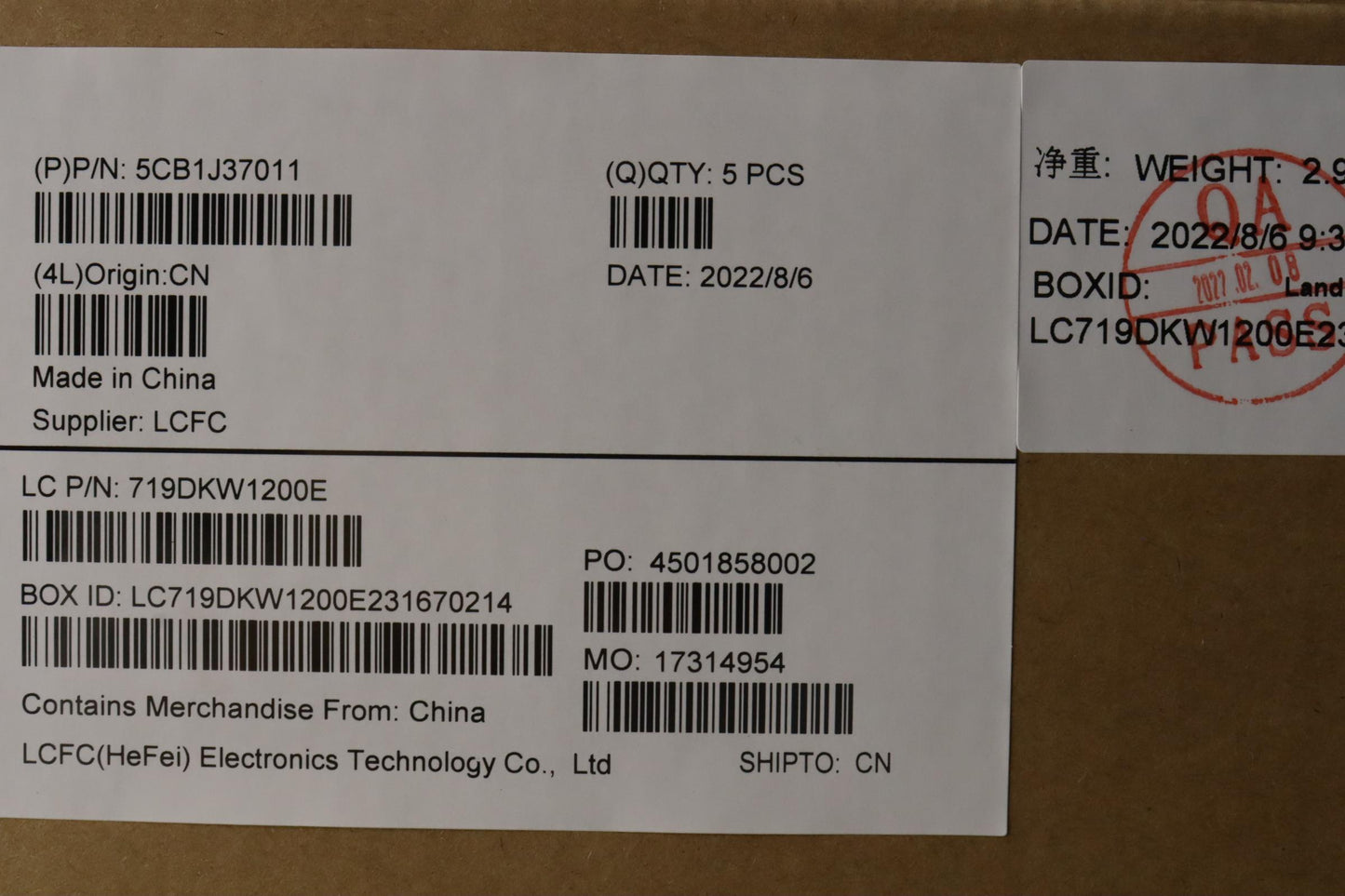 Lenovo Cover Upper Case Asmla Spa L82 - 5CB1J37011