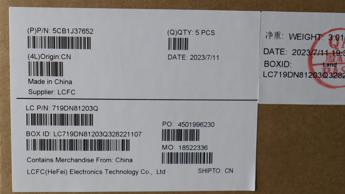 Lenovo Cover Upper Case Asmeuro Engl8 - 5CB1J37652