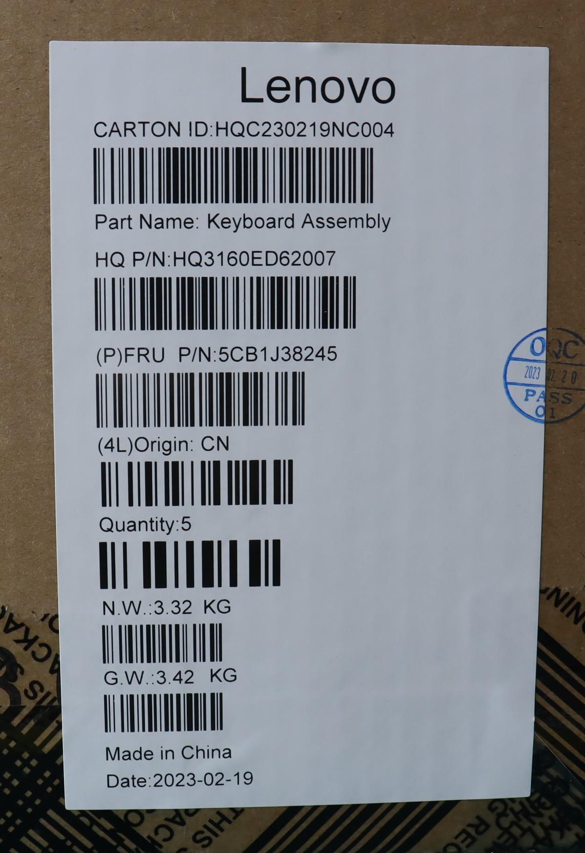 Lenovo Cover Upper Case Asmengh 21Ev - 5CB1J38245