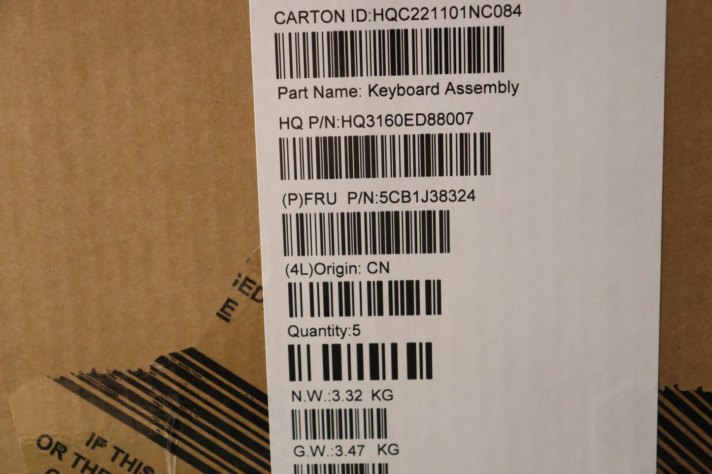 Lenovo Cover Upper Case Asmusa Engh21 - 5CB1J38324