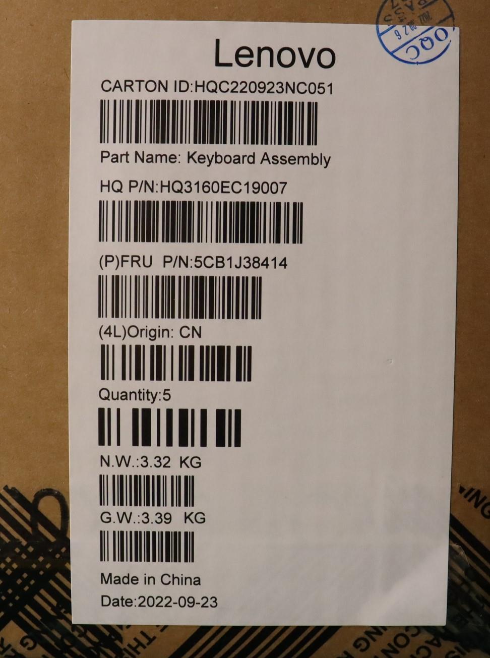 Lenovo Cover Upper Case Asmita H 82Uw - 5CB1J38414