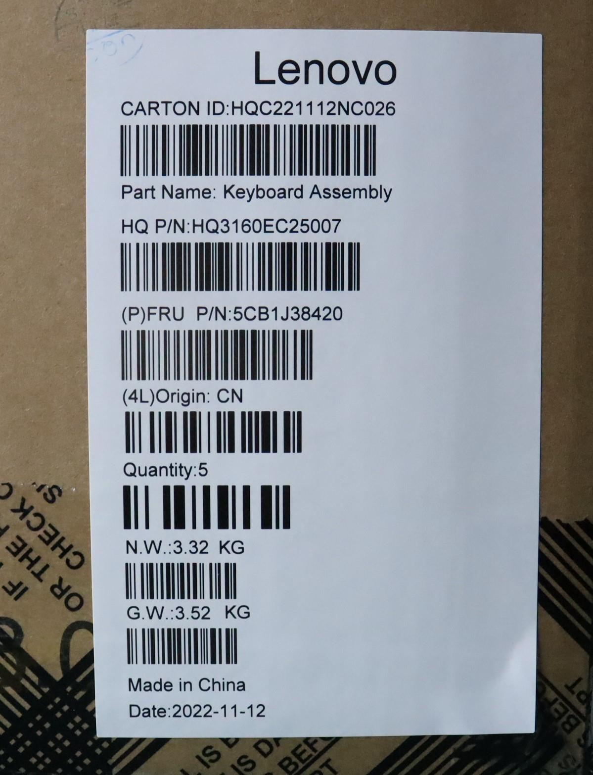 Lenovo Cover Upper Case Asmrus H 82Uw - 5CB1J38420