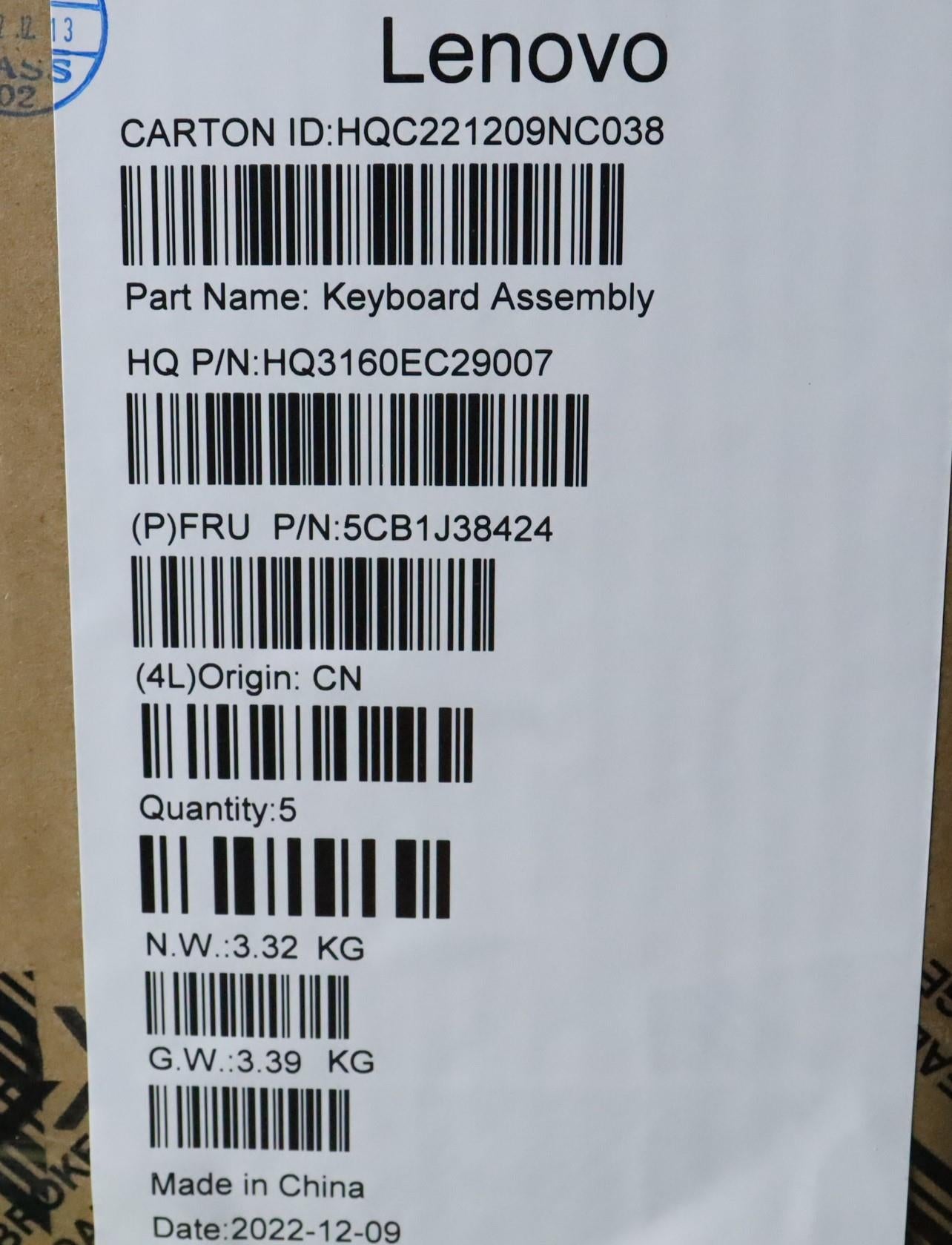 Lenovo Cover Upper Case Asmtc H 82Uw - 5CB1J38424