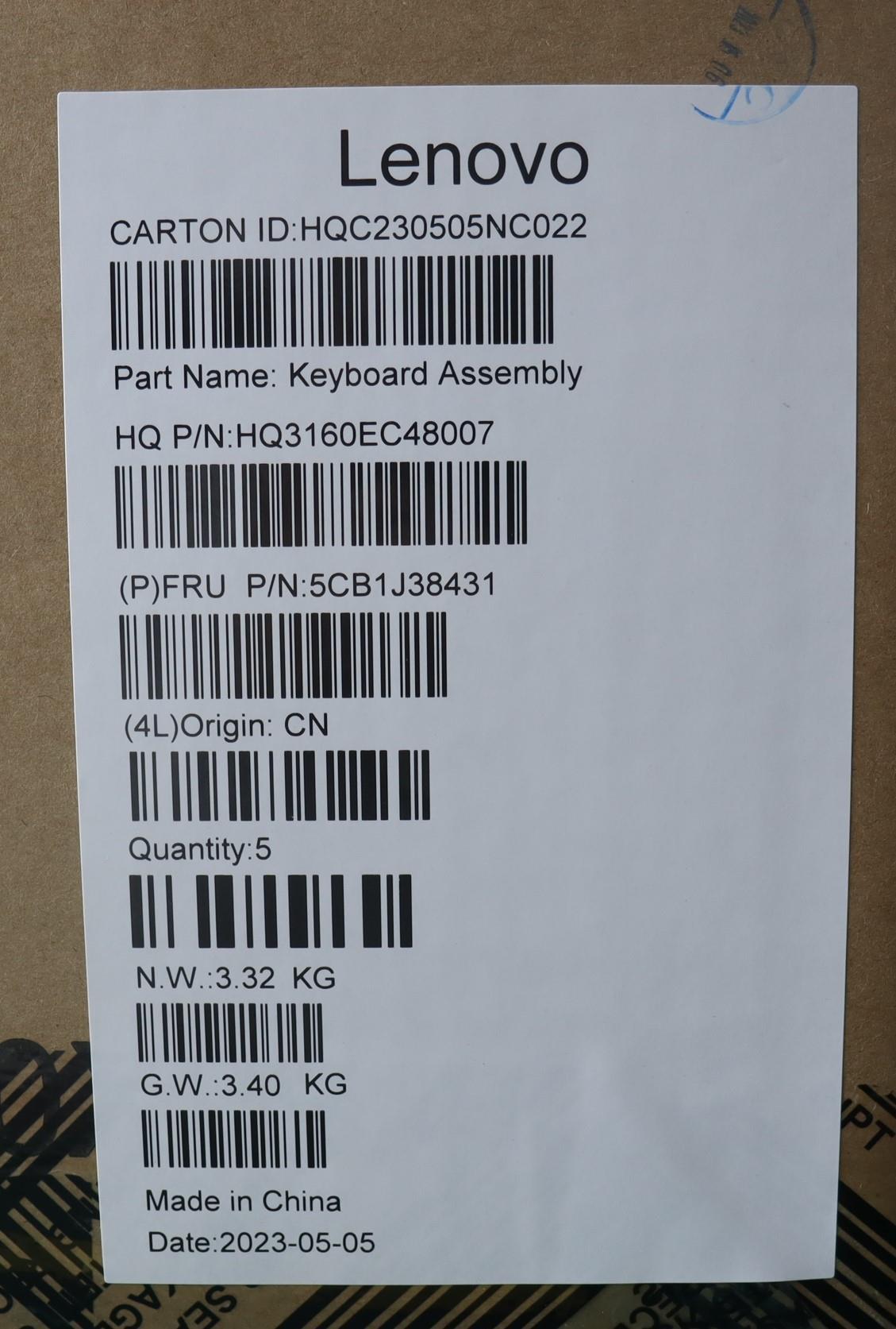 Lenovo Cover Upper Case Asmbel H 82Uw - 5CB1J38431
