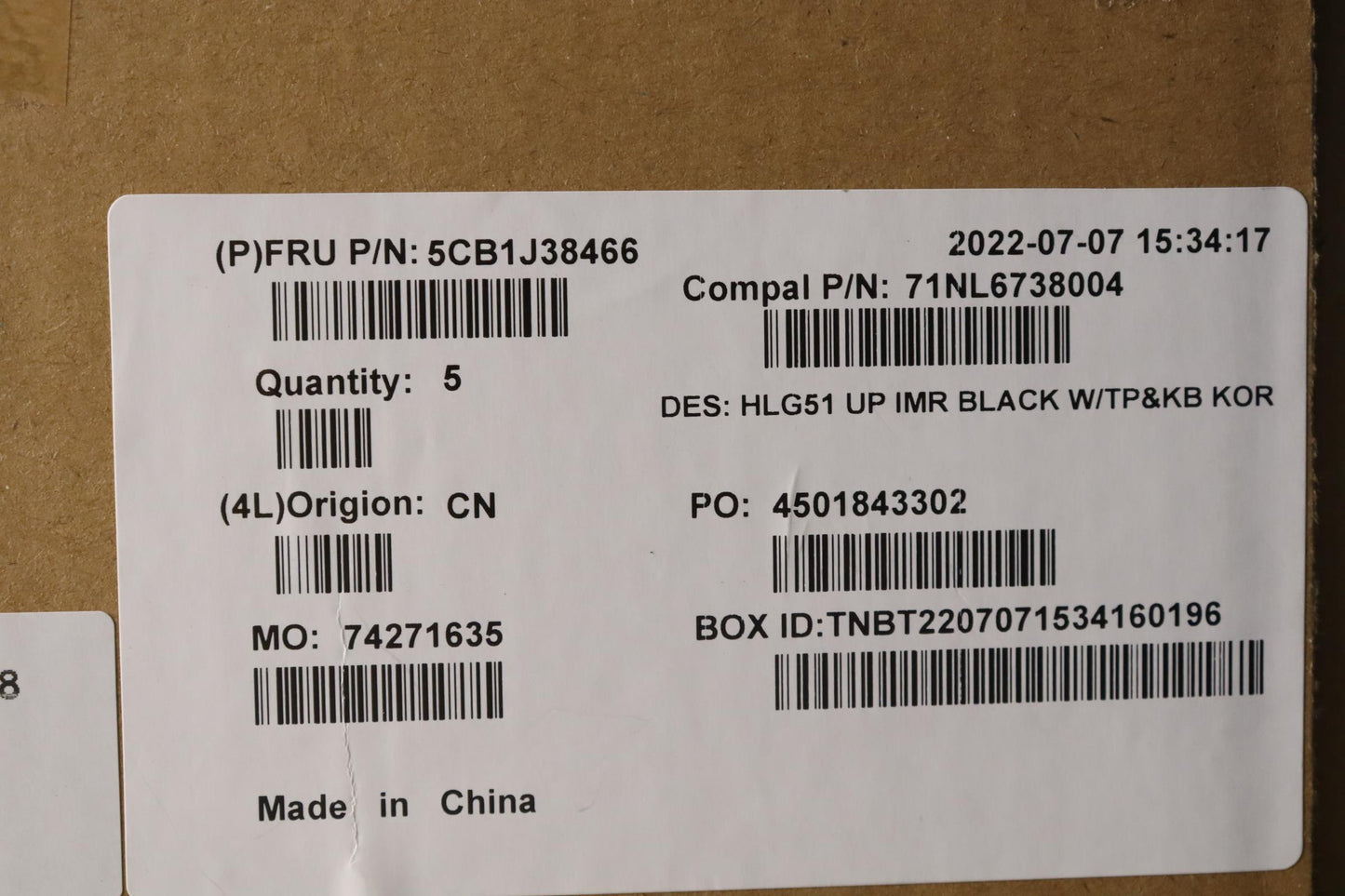 Lenovo Cover Upper Case Asmkor C 82Sc - 5CB1J38466