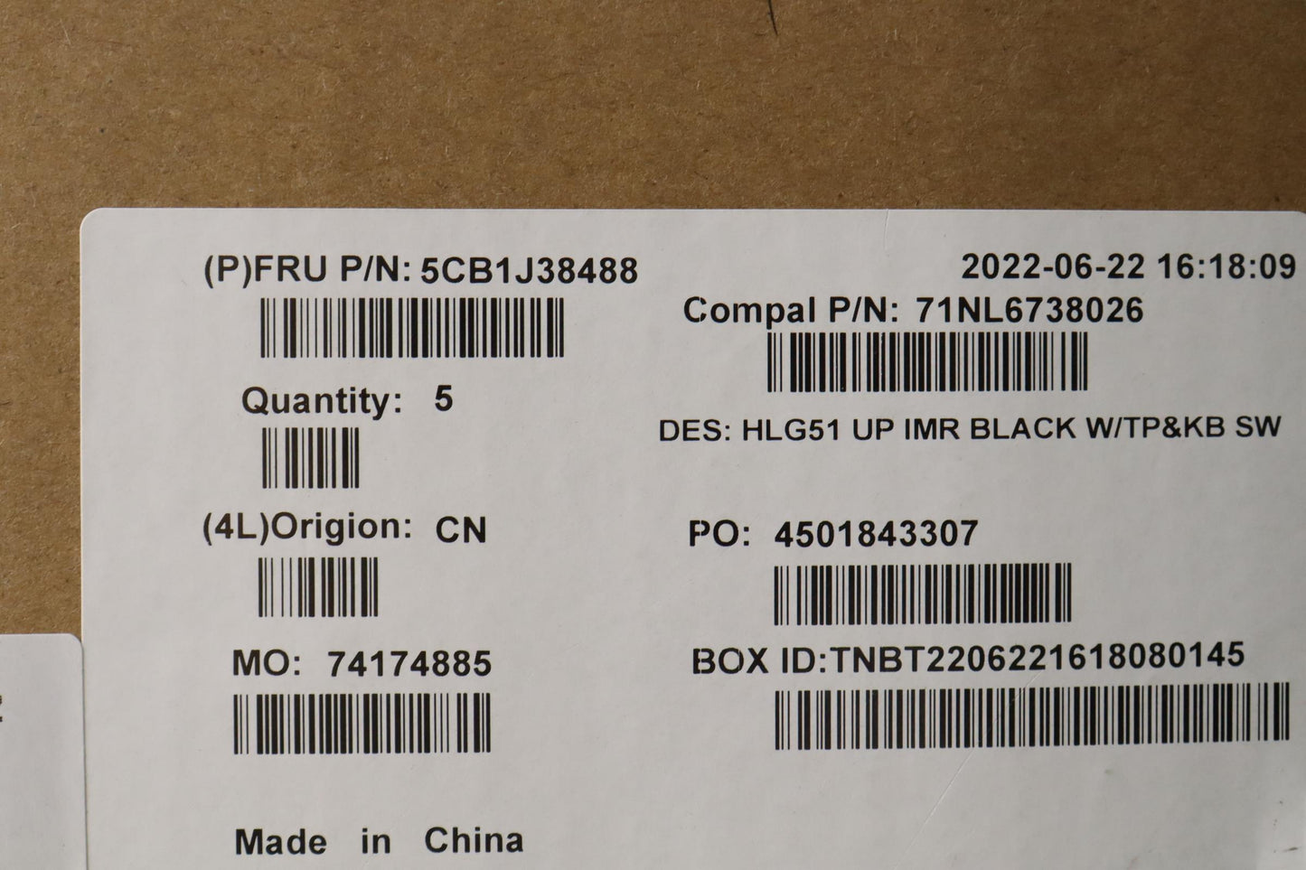 Lenovo Cover Upper Case Asmsws C 82Sc - 5CB1J38488