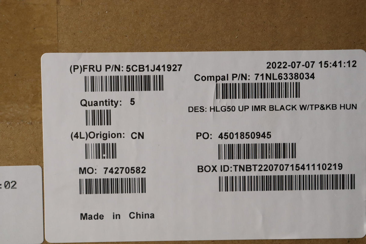 Lenovo Cover Upper Case Asmhun C 82Sb - 5CB1J41927