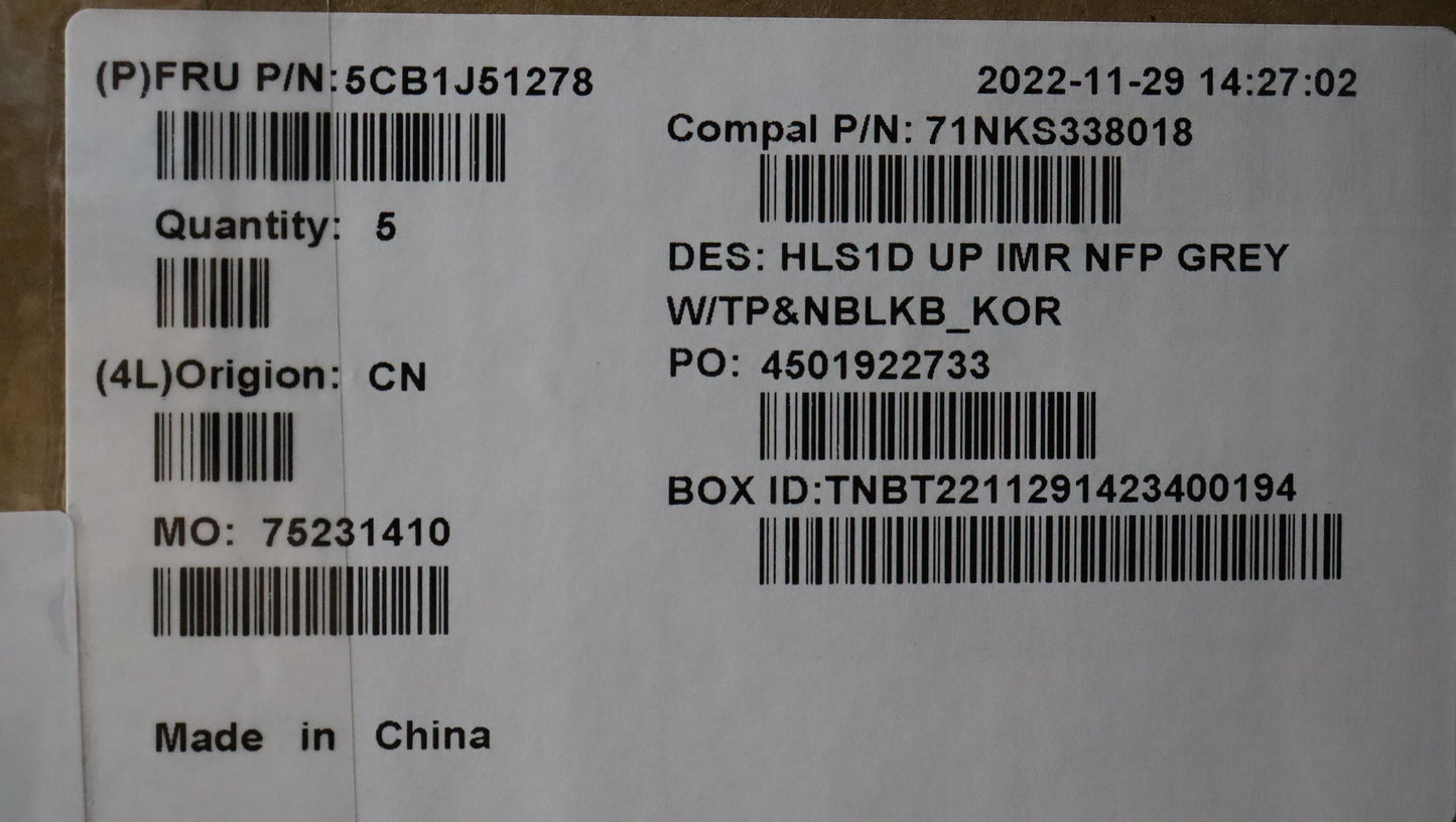 Lenovo Cover Uppercaseasmkor C82Vg Nf - 5CB1J51278