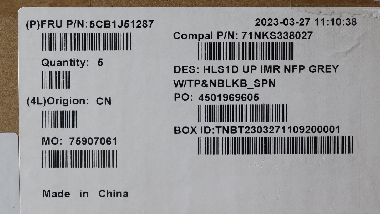 Lenovo Cover Uppercaseasmspa C82Vg Nf - 5CB1J51287