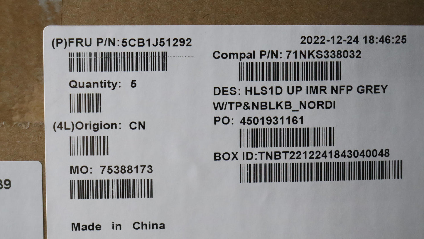 Lenovo Cover Uppercaseasmnordic C82Vg - 5CB1J51292