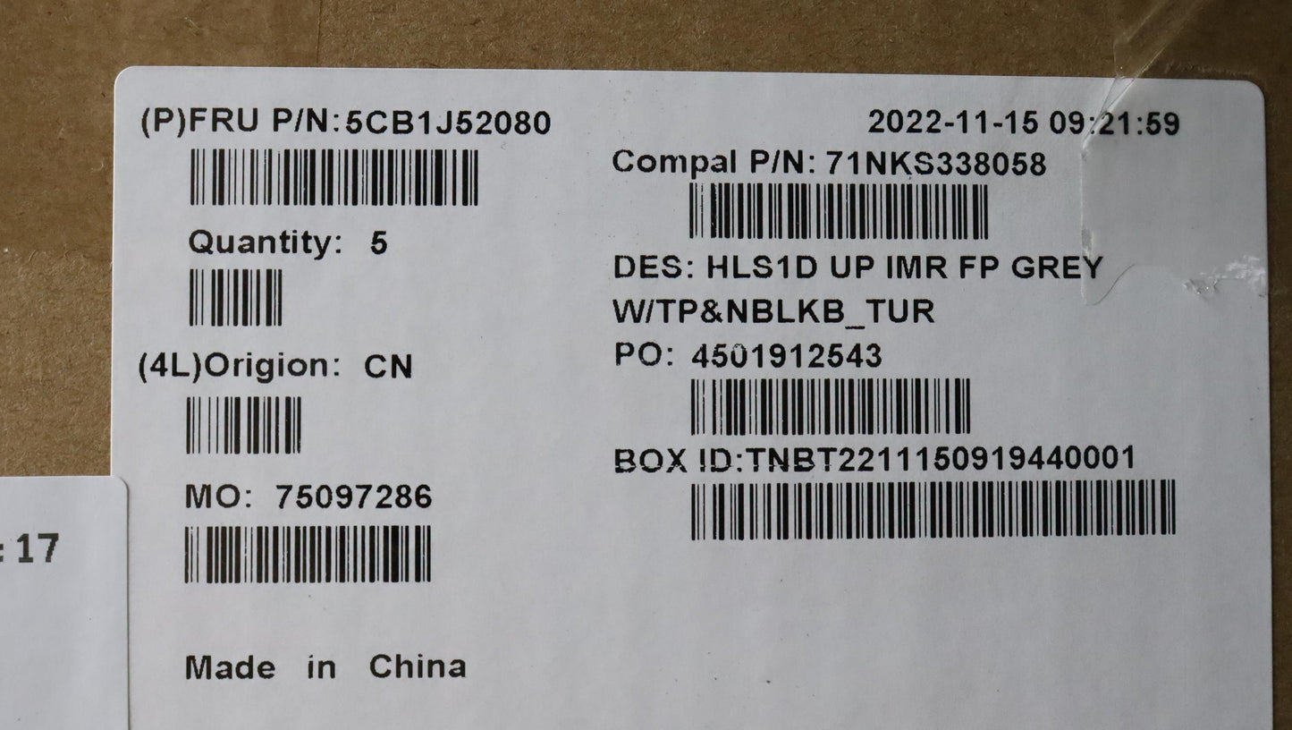 Lenovo Cover Uppercaseasmtur C82Vg Fp - 5CB1J52080
