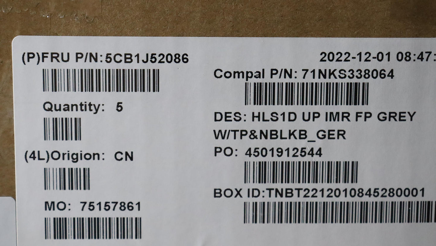 Lenovo Cover Uppercaseasmger C82Vg Fp - 5CB1J52086
