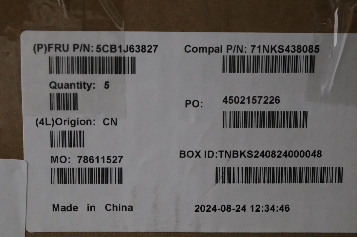 Lenovo Cover Uppercaseasmeuroeng C82V - 5CB1J63827