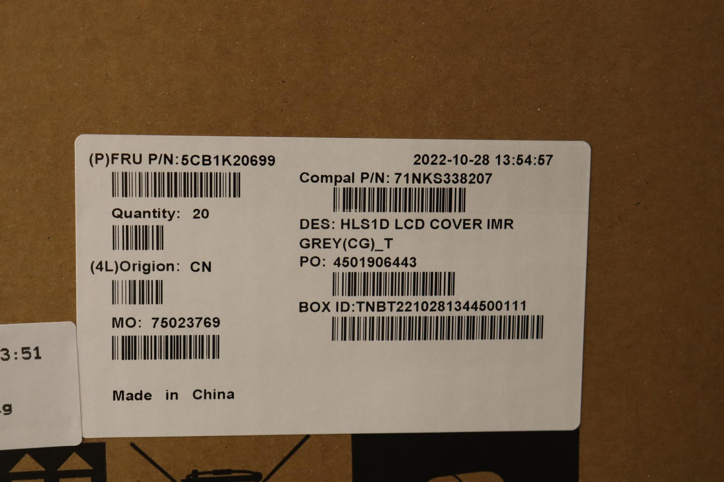 Lenovo Cover Lcd Cover C 82Vg Grey_T - 5CB1K20699