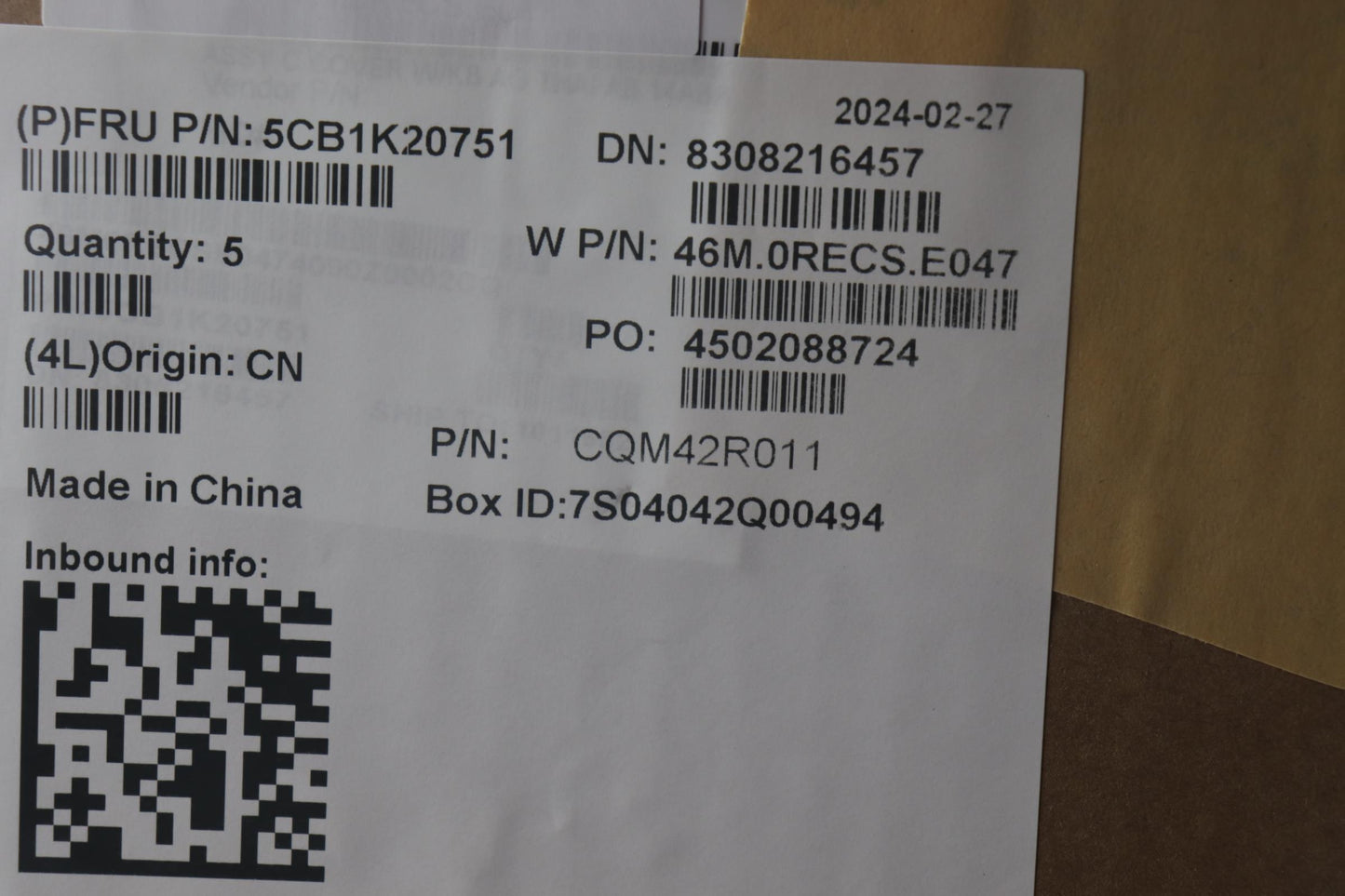 Lenovo Cover Upper Case Assembly Thai - 5CB1K20751