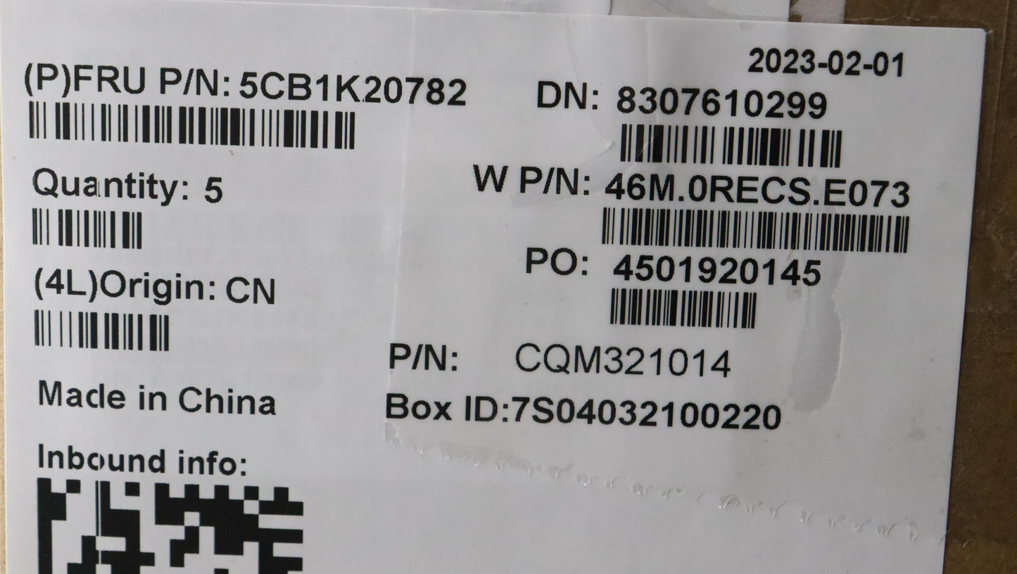 Lenovo Cover Upper Case Assembly Eng - 5CB1K20782