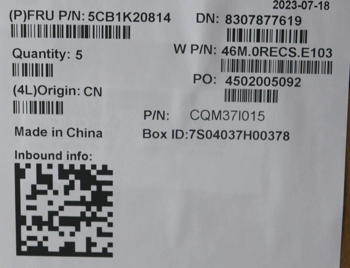 Lenovo Cover Upper Case Assembly Fra/ - 5CB1K20814