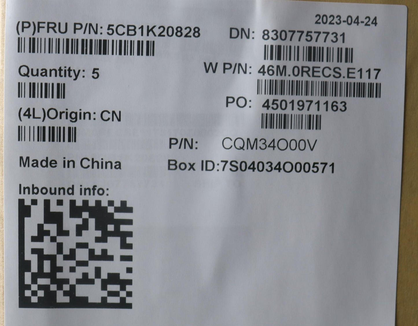 Lenovo Cover Upper Case Assembly Fra - 5CB1K20828