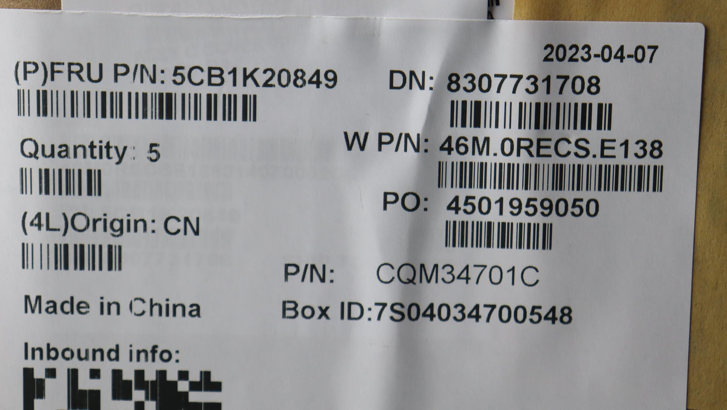 Lenovo Cover Upper Case Assembly Uke - 5CB1K20849