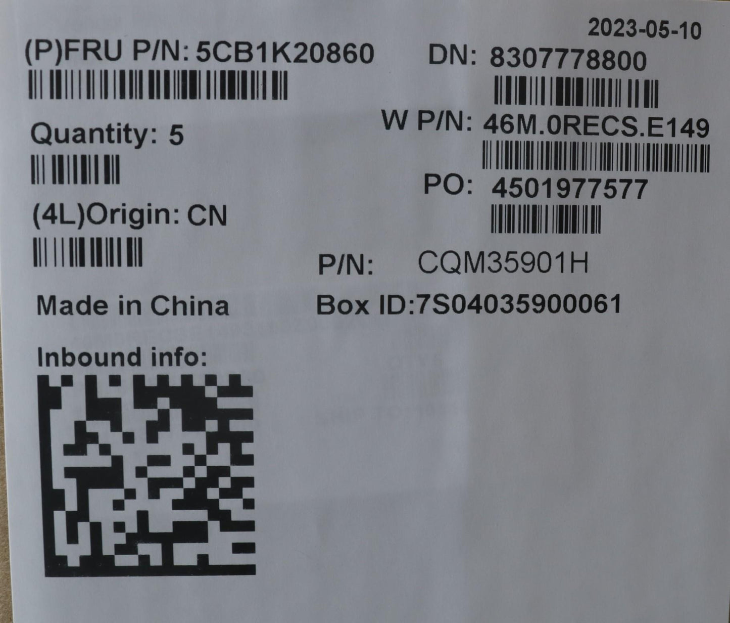 Lenovo Cover Upper Case Assembly Fra - 5CB1K20860
