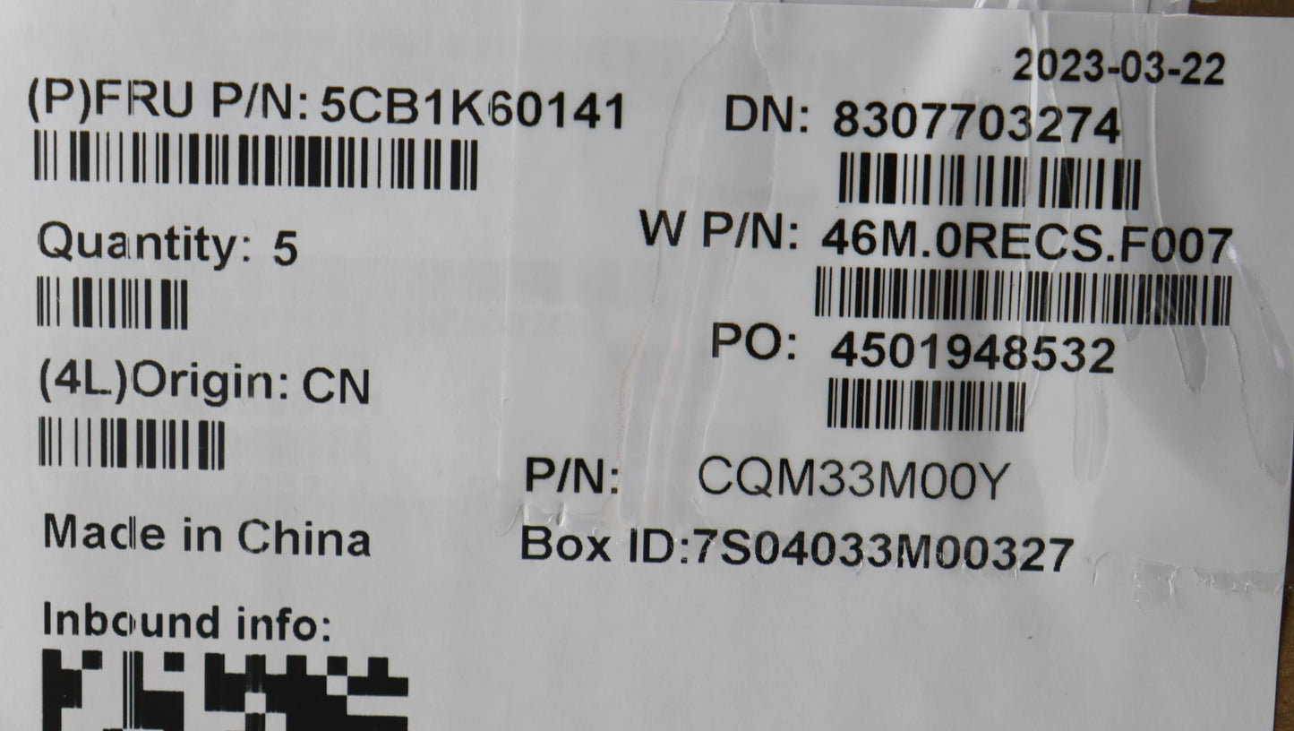 Lenovo Cover Upper Case Assembly Eng - 5CB1K60141